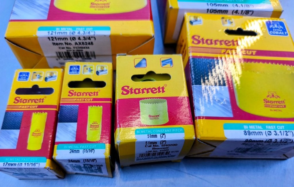 Lot de 9 scies-trépans Starrett scie cloche au cobalt, Bricolage & Construction, Enlèvement ou Envoi, Neuf, Autres types
