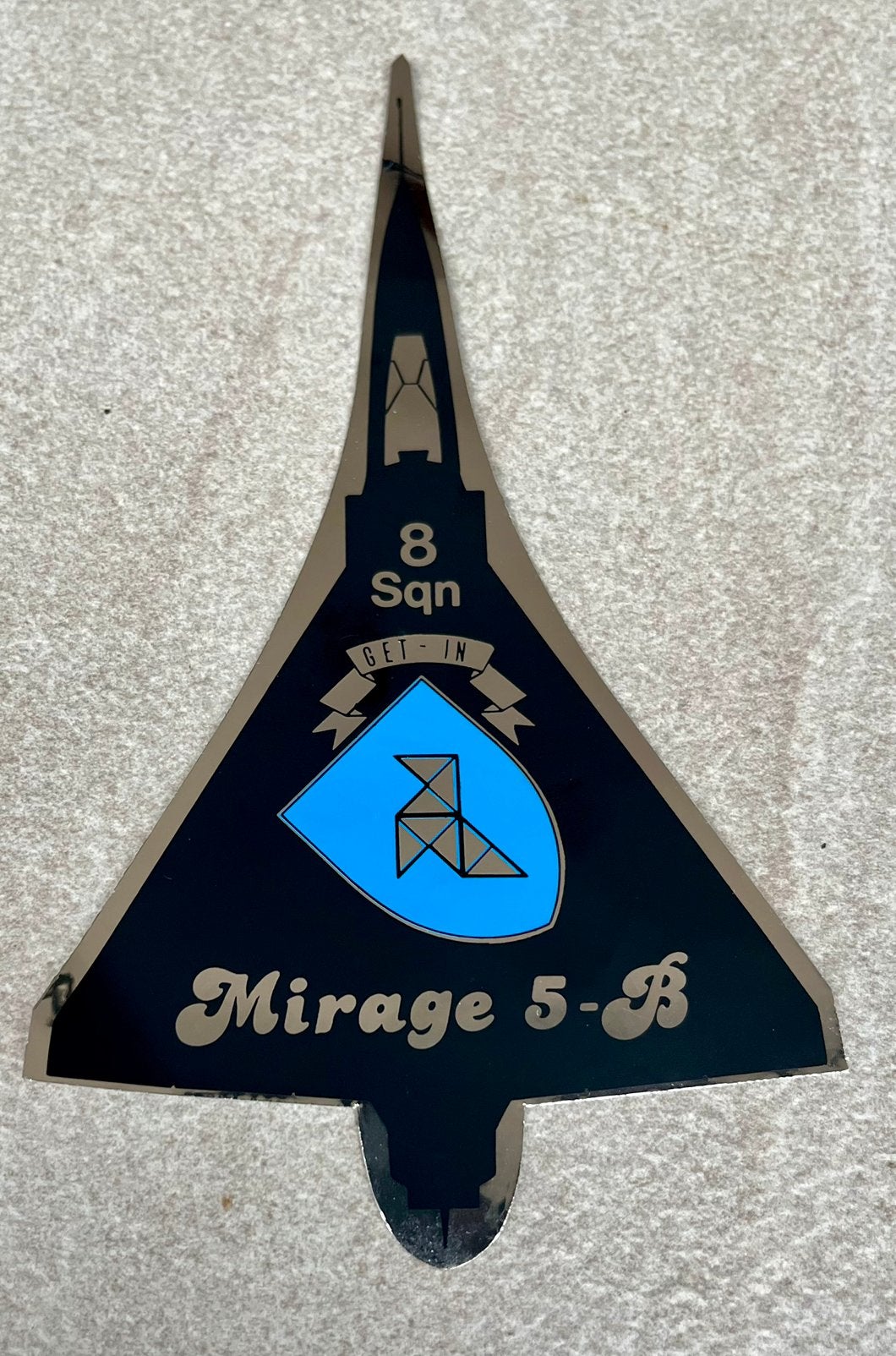 Vintage Mirage 5B autocollant 8 Sqn Cocotte, Collections, Enlèvement ou Envoi, Armée de l'air