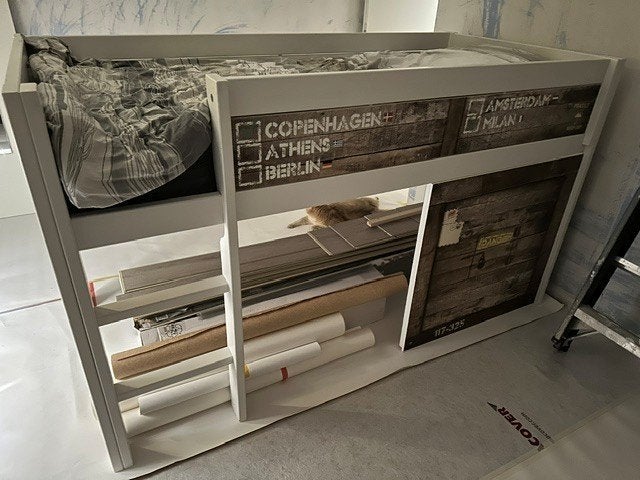 Bed, Huis en Inrichting, Ophalen, Jeugdig stoer, 200 cm, Hout