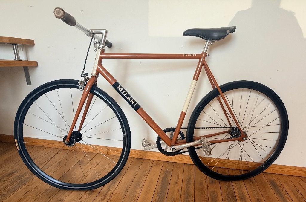 Milani Via Tortona, single speed/fixie uitstekende staat, Ophalen, Nieuw, Velgrem, Overige merken