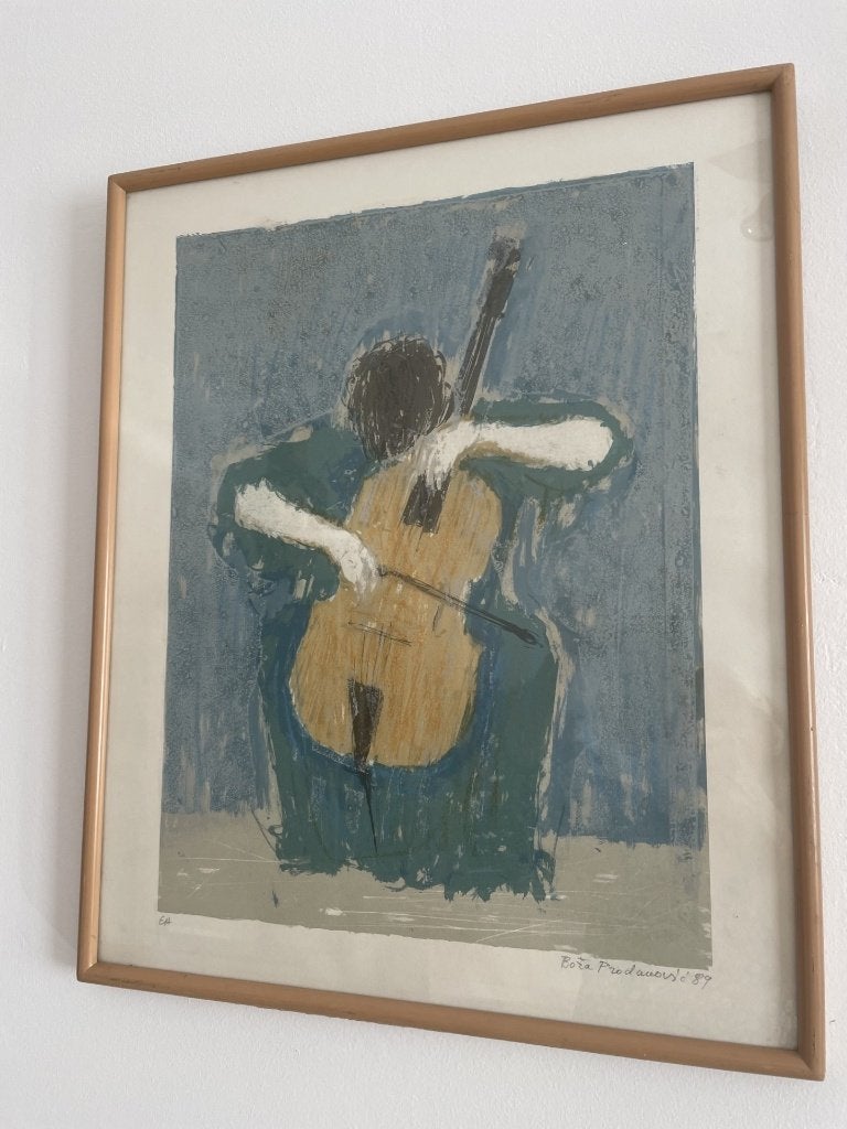 BOZIDAR PRODANOVIC  (1923 Pranjani - 2006 Belgrade), Antiquités & Art, Portrait ou Personnes, Enlèvement ou Envoi, Aquarelle, Encadré