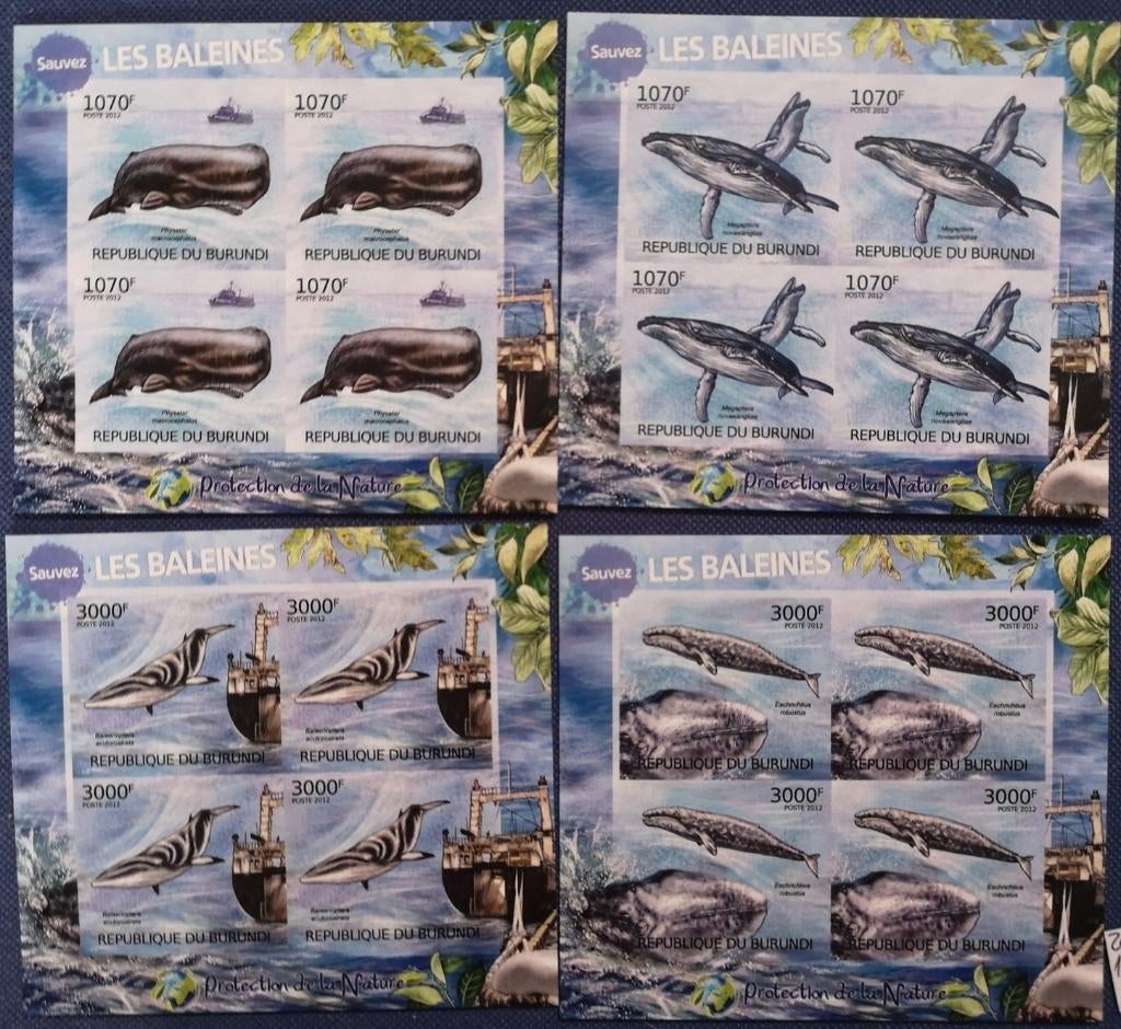Timbres animaux poissons, Envoi, Non oblitéré