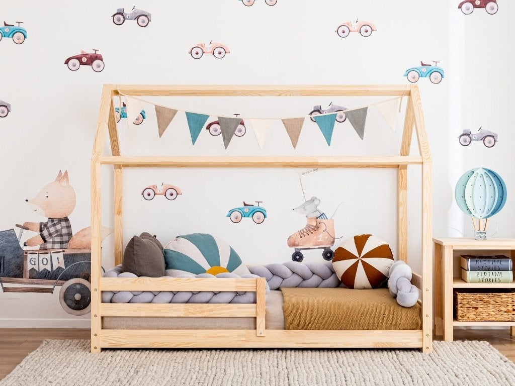 LIT CABANE ENFANT, Sommier à lattes, 70 à 85 cm, Comme neuf, Enlèvement