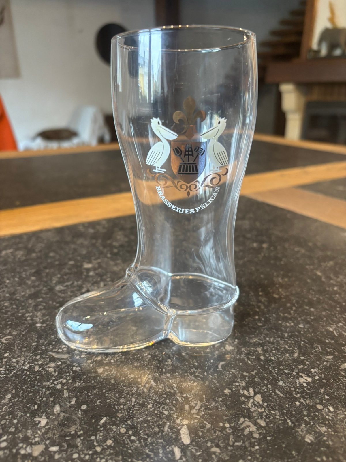 Verre à bière vintage Botte Brasseries Pélican Pelforth, Collections, Enlèvement ou Envoi, Comme neuf, Verre à bière