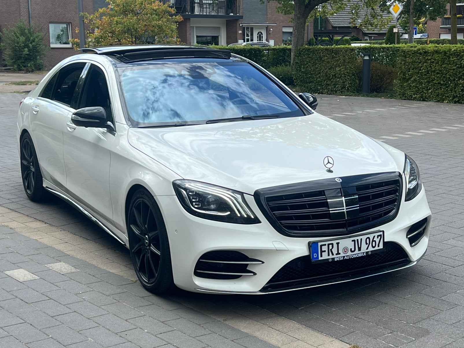 Mercedes S 400d 4m Lang amg paket, Auto's, Automaat, 4 deurs, Wit, Leder