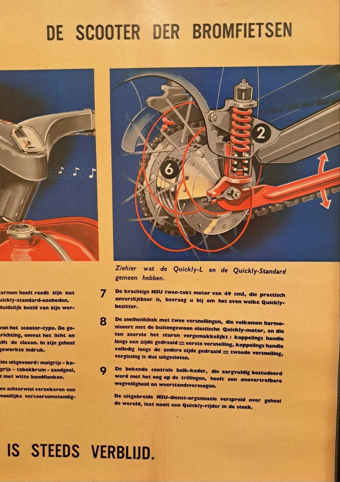 NSU Quickly L Showroom Poster 1956 – A0 Topreproductie, Verzamelen, Rechthoekig Staand, Deurposter of groter, Nieuw, Ophalen of Verzenden