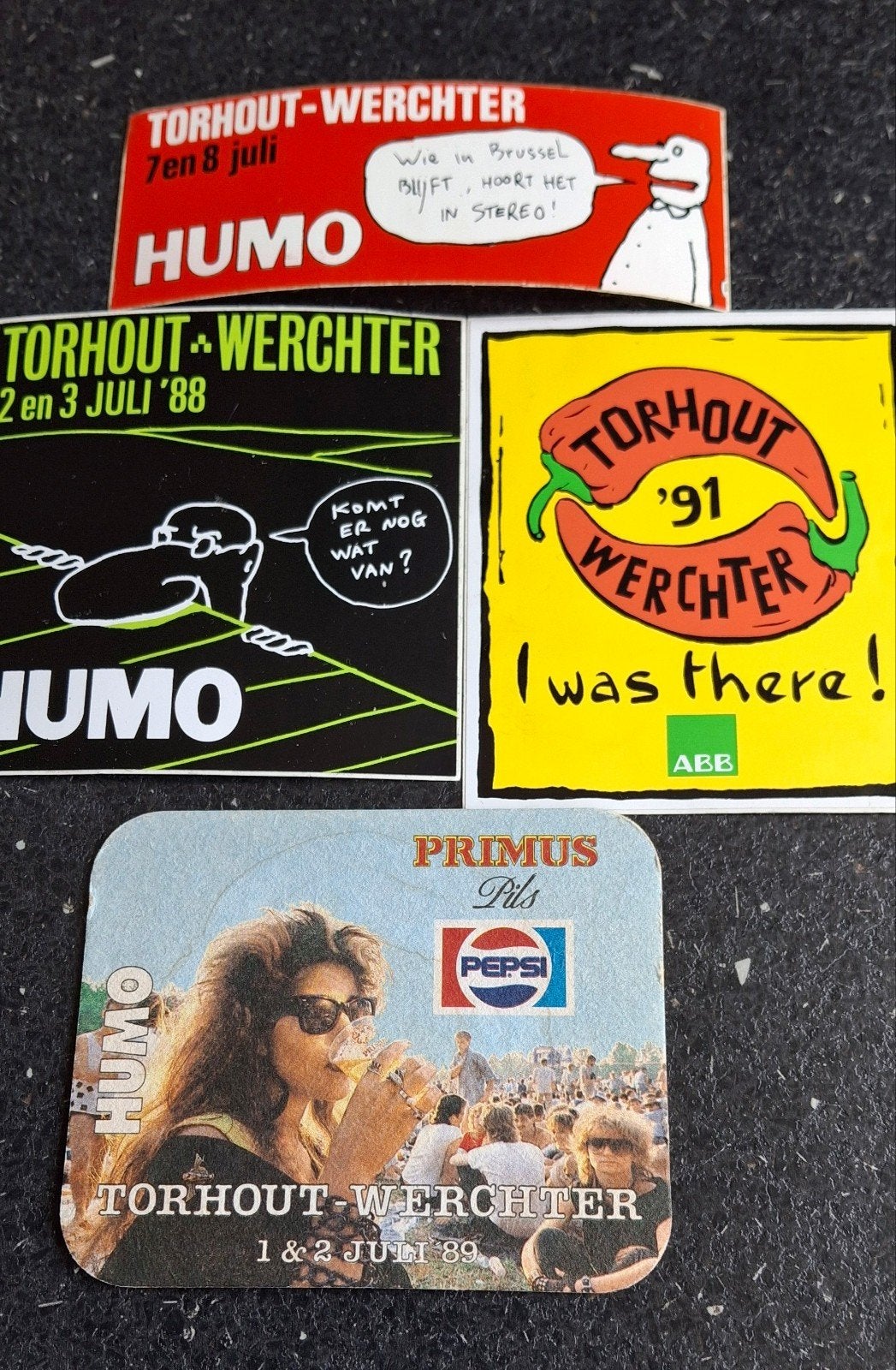 Lot stickers bierviltje festival Torhout Werchter, Ophalen of Verzenden, Zo goed als nieuw, Bedrijf of Vereniging