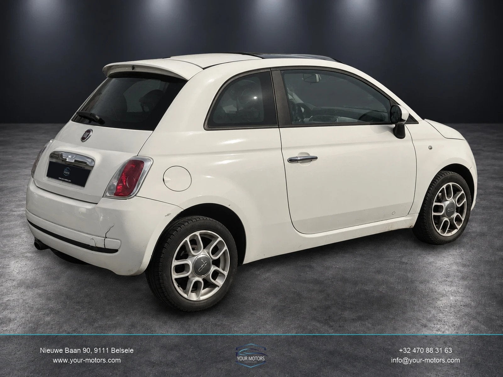 Fiat 500 1.2 POP BENZINE/GEKEURD/PANO/LEDER, Auto's, 4 zetels, Gebruikt, 1242 cc, Wit