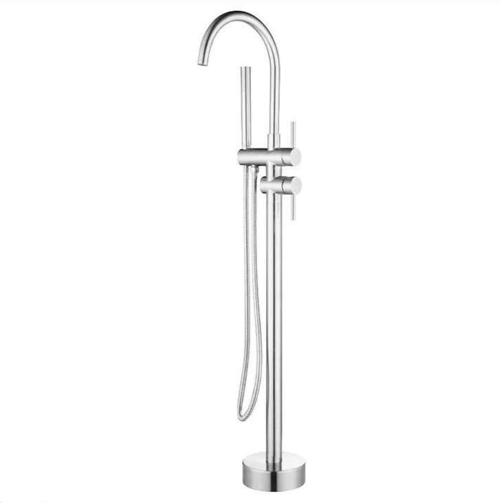 ACTIE! Vrijstaande Badkraan Atlanta met Staaf Handdouche, Doe-het-zelf en Bouw, Sanitair, Ophalen of Verzenden, Chroom, Bad