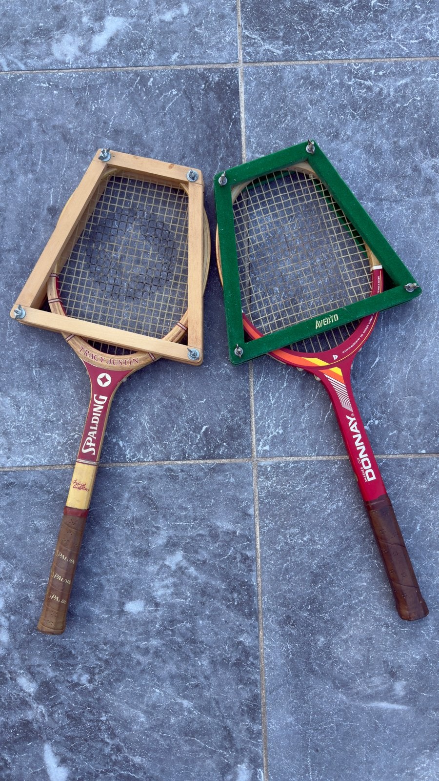 Set van 2 vintage tennisrackets – Spalding & Donnay, Enlèvement ou Envoi