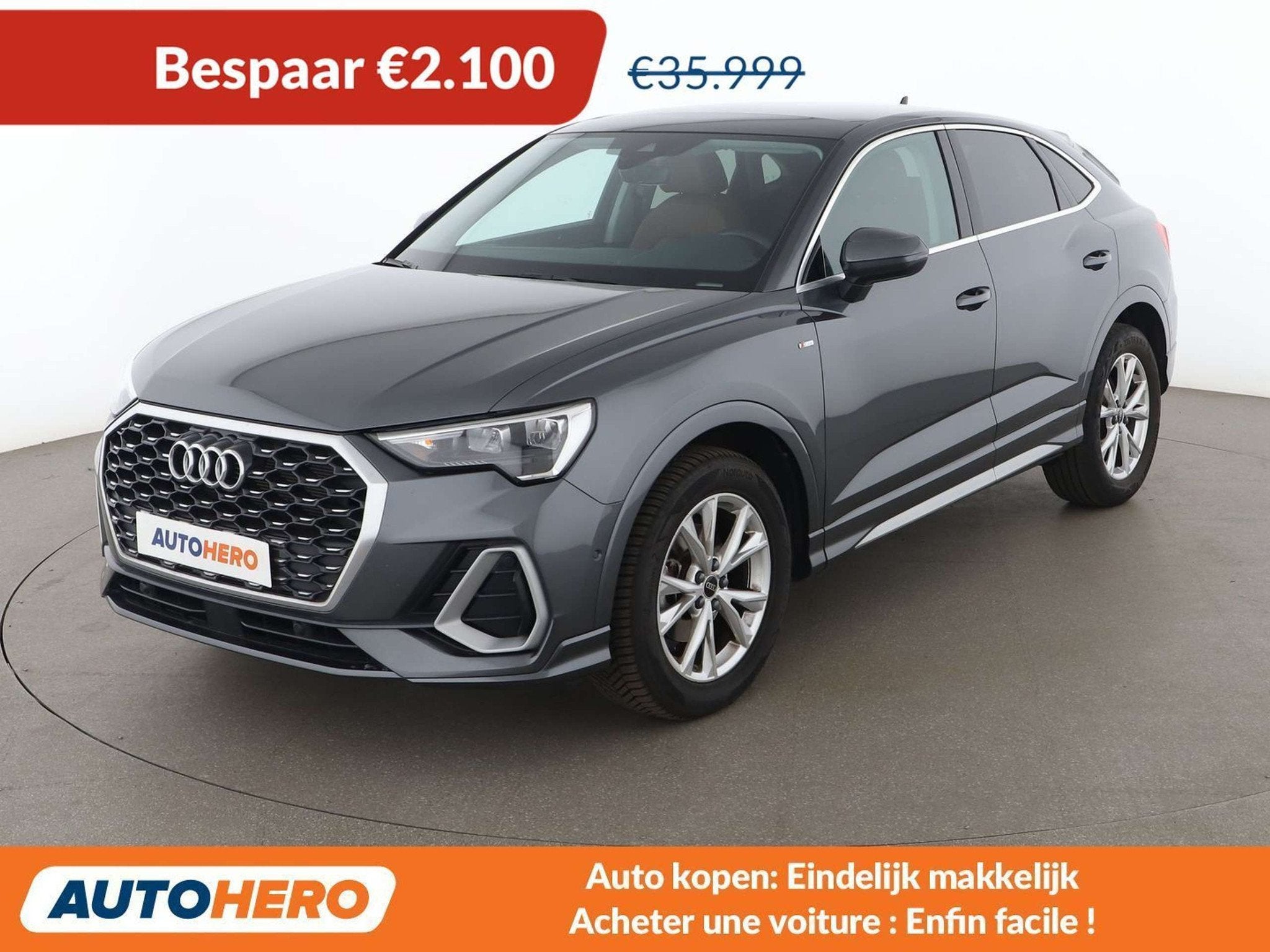 Audi Q3 35 TFSI S line (année de construction 2023), Autos, Cuir, Argent ou Gris, Achat, https://public.car-pass.be/vhr/08efb4d4-d8a4-4abb-b362-6288a45e05de