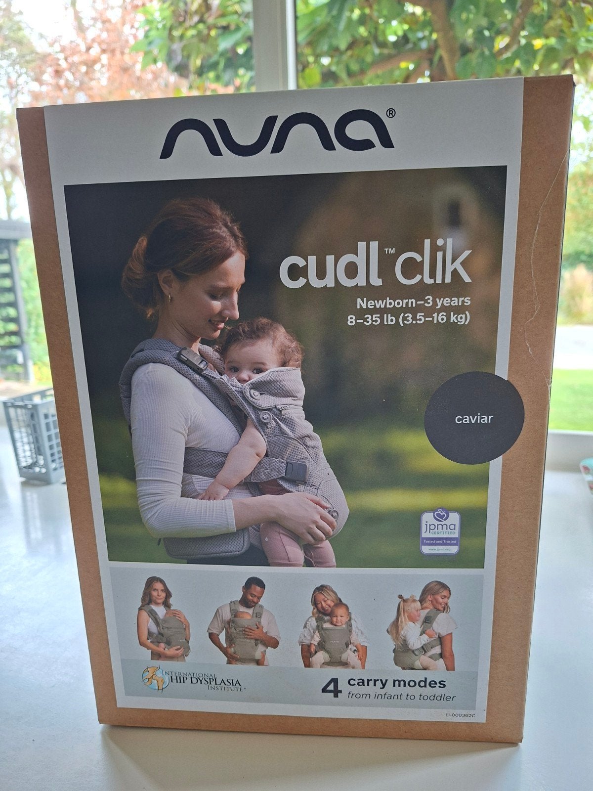 Draagzak Nuna Cudl Clik Caviar, Enfants & Bébés, Porte-bébés & Écharpe porte bébé, Neuf, Autres marques, Porte-bébé, Enlèvement ou Envoi