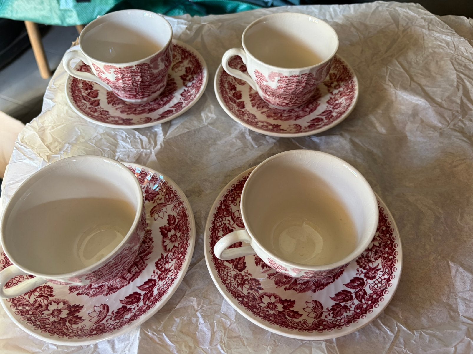 4 Set kop en schotel - Elizabethan, Ophalen