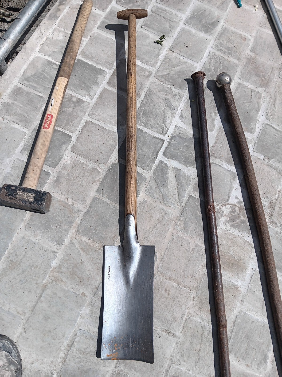 Spade polet, Ophalen, Spade