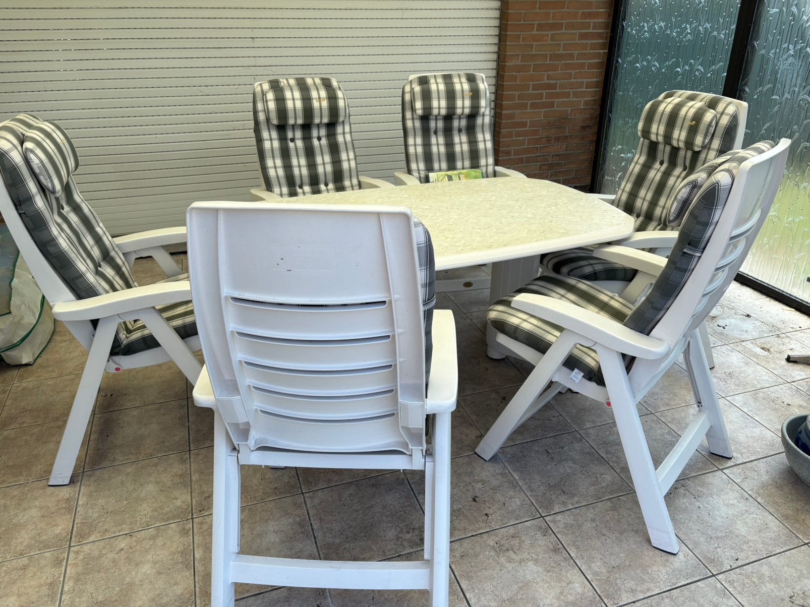 Tuinset hartmann wit, Jardin & Terrasse, Ensembles de jardin, Enlèvement, Comme neuf, Salons de jardin