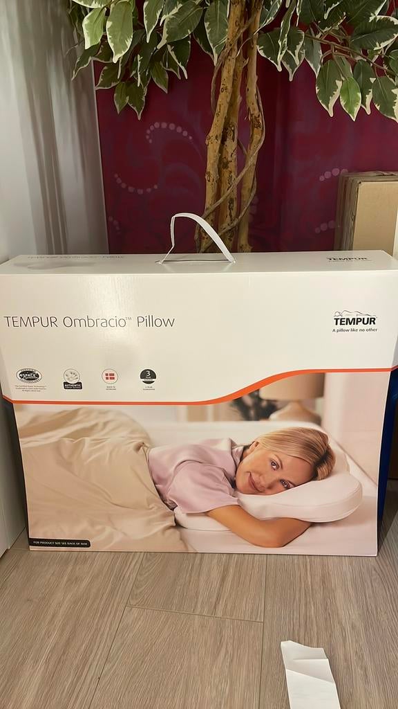 Tempur Ombracio pillow voor buik- en zijslapers, Eenpersoons, Wit, Ophalen of Verzenden, Zo goed als nieuw