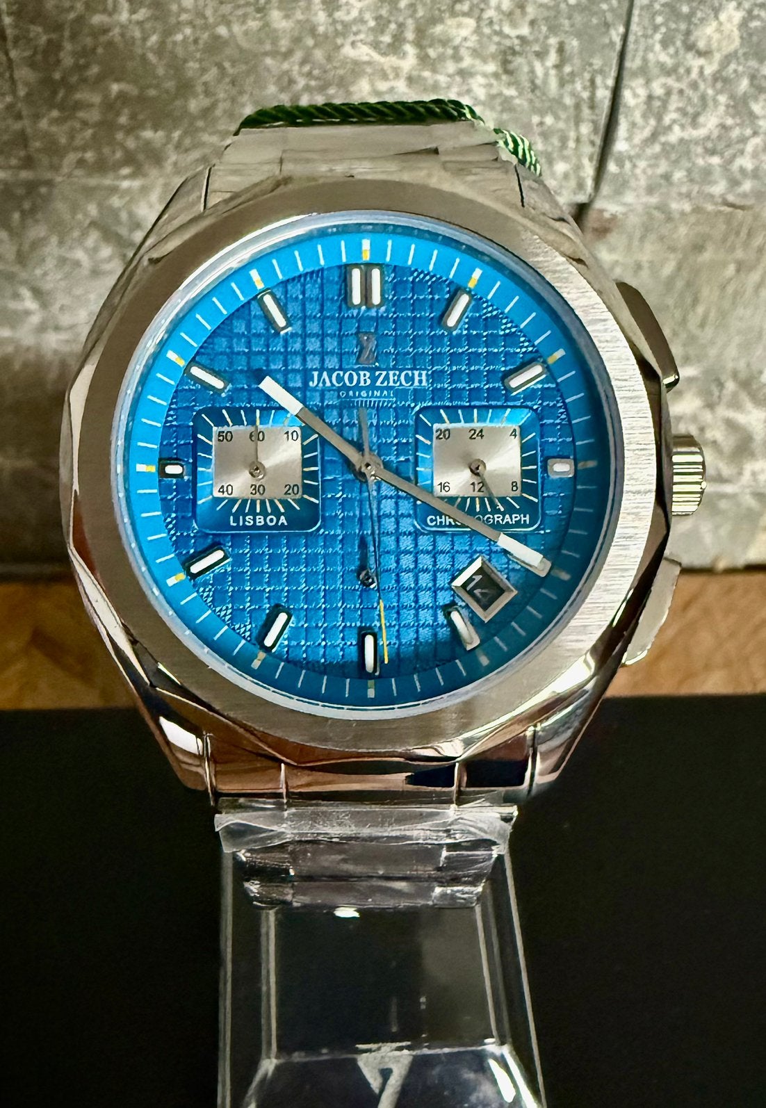 JACOB ZECH LISBOA CHRONO TWV449€! 💯%NIEUW, ORIGINEEL!, Ophalen of Verzenden, Nieuw, Blauw