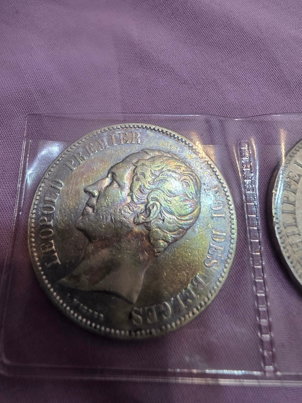 Lot de4 leopold 1, Ophalen, Zilver, Zilver