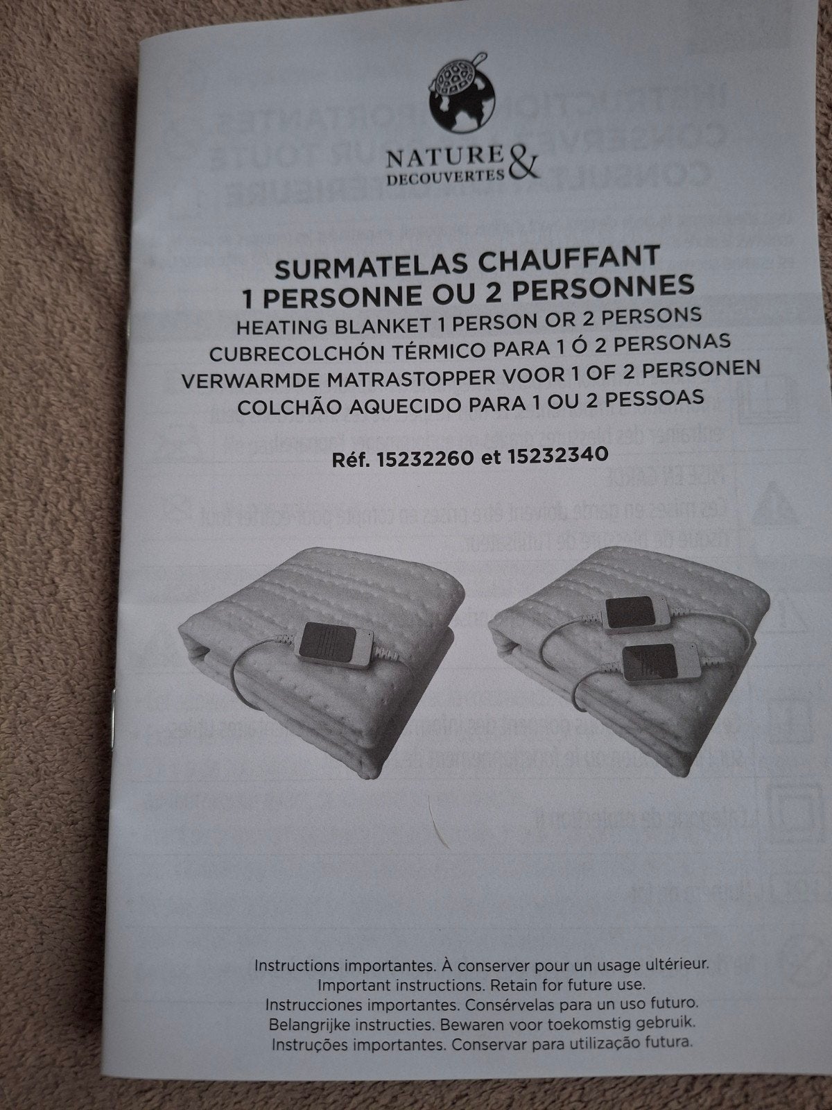 Chauffe-matelas électrique neuf, Maison & Meubles, Enlèvement