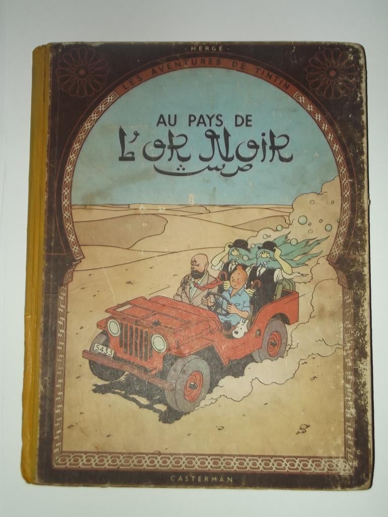 Tintin au pays de l'Or Noir EO 1950, Livres, Une BD, Enlèvement ou Envoi, Utilisé, Hergé