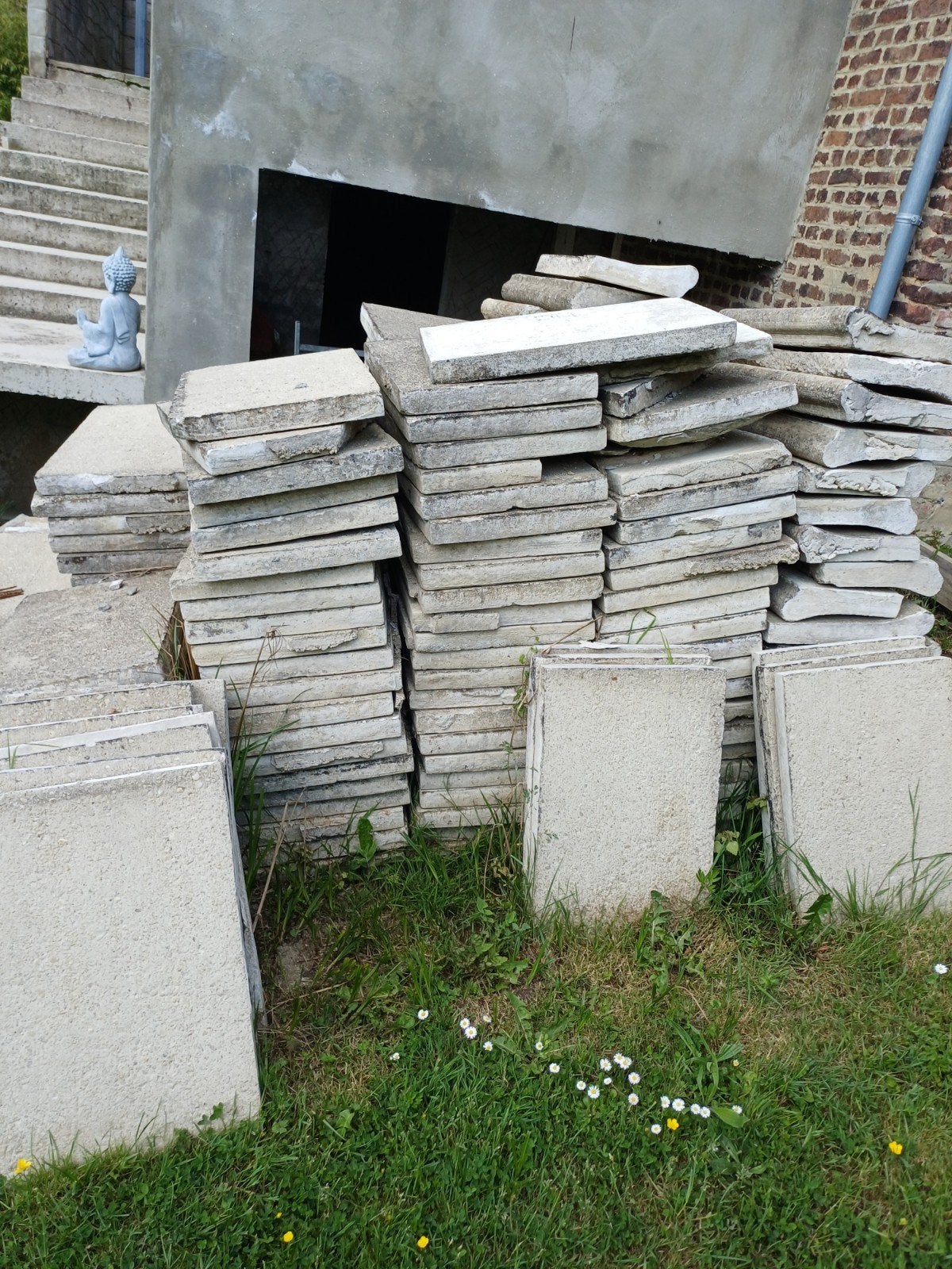 Dalle béton 4€pièces, Enlèvement, Béton