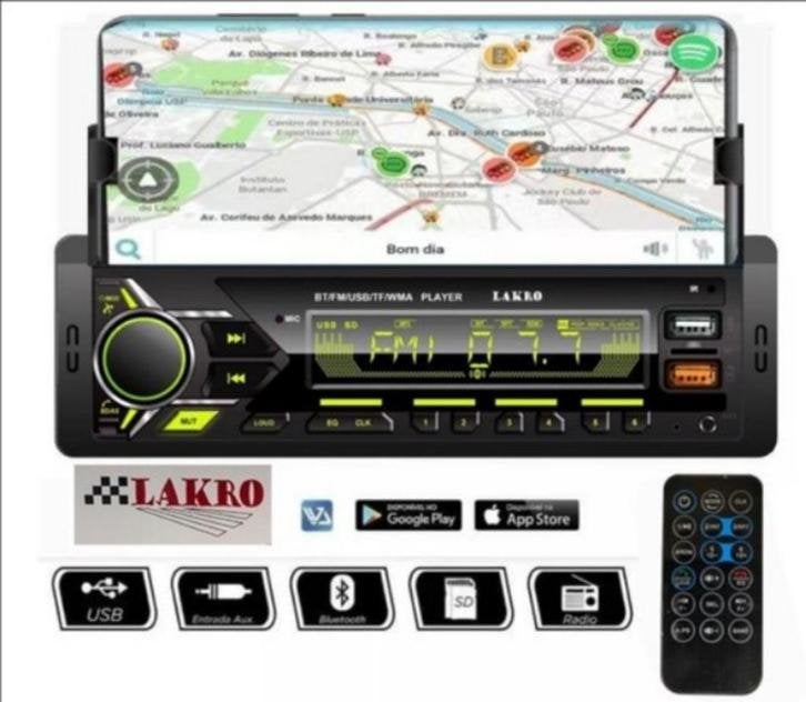 Bluetooth Autoradio LK-9255U 1 DIN Met Telefoonhouder APP-US
