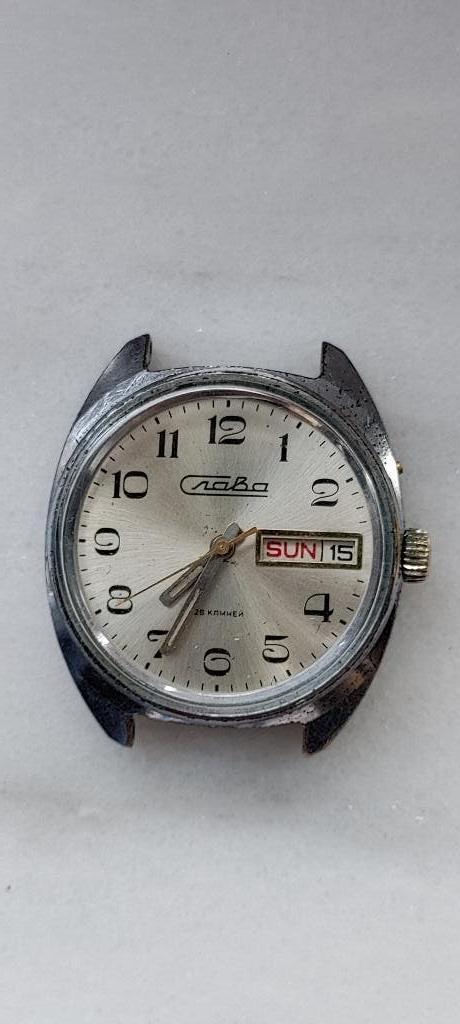 Slava Montre mécanique Vintage Soviétique, Enlèvement ou Envoi, Autres matériaux, Montre-bracelet, Autres marques