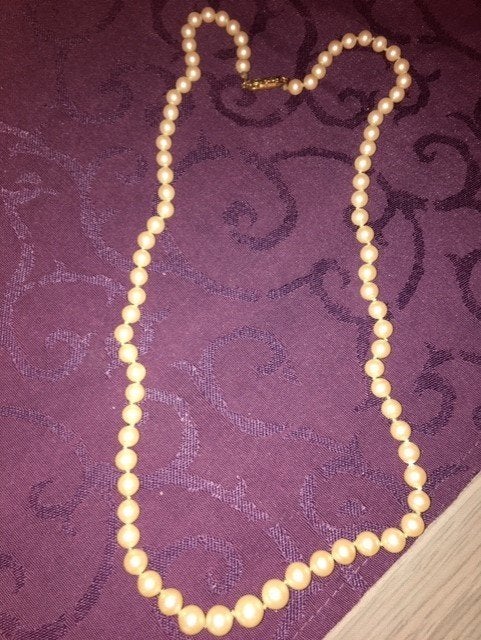 Parels, Handtassen en Accessoires, Kettingen, Ophalen of Verzenden, Zo goed als nieuw, Wit, Met edelsteen