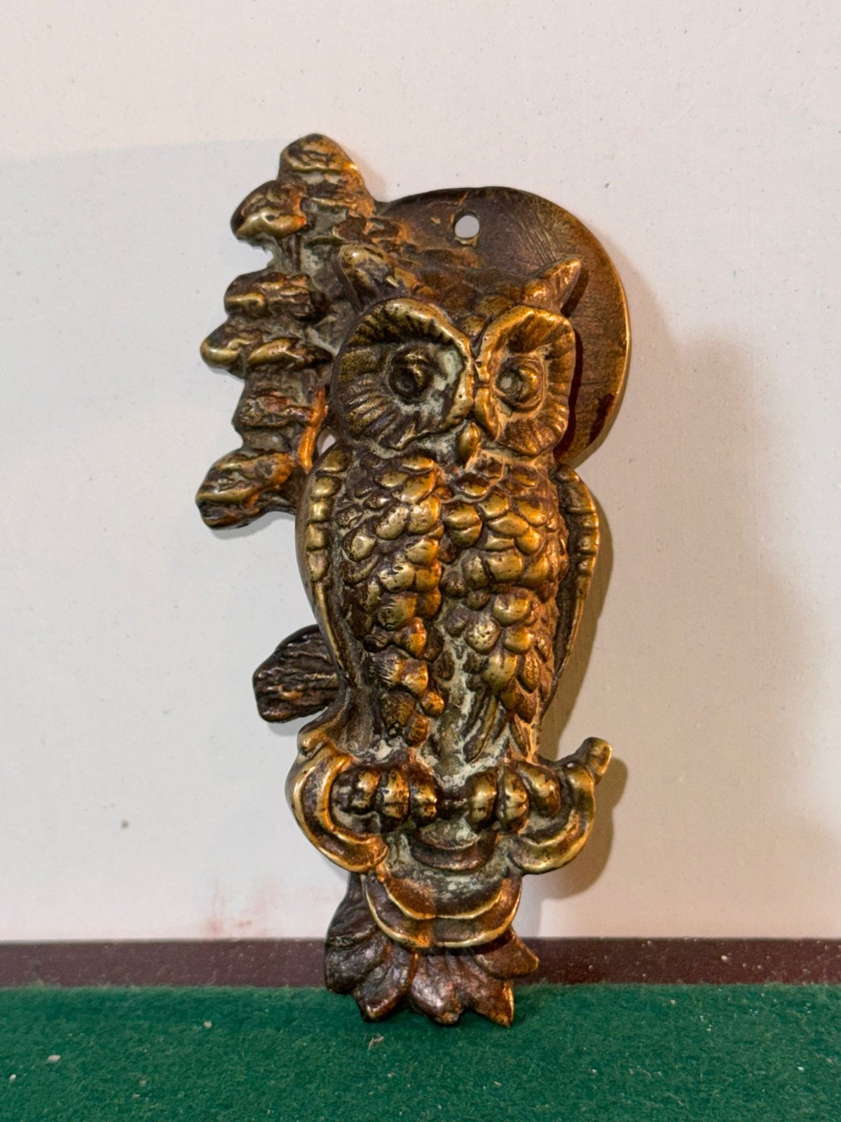 Heurtoir de porte en forme de hibou ancien, Enlèvement ou Envoi