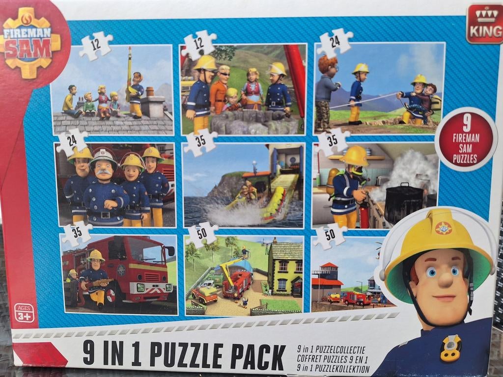 9-in-1 puzzel Brandweerman Sam, Ophalen of Verzenden