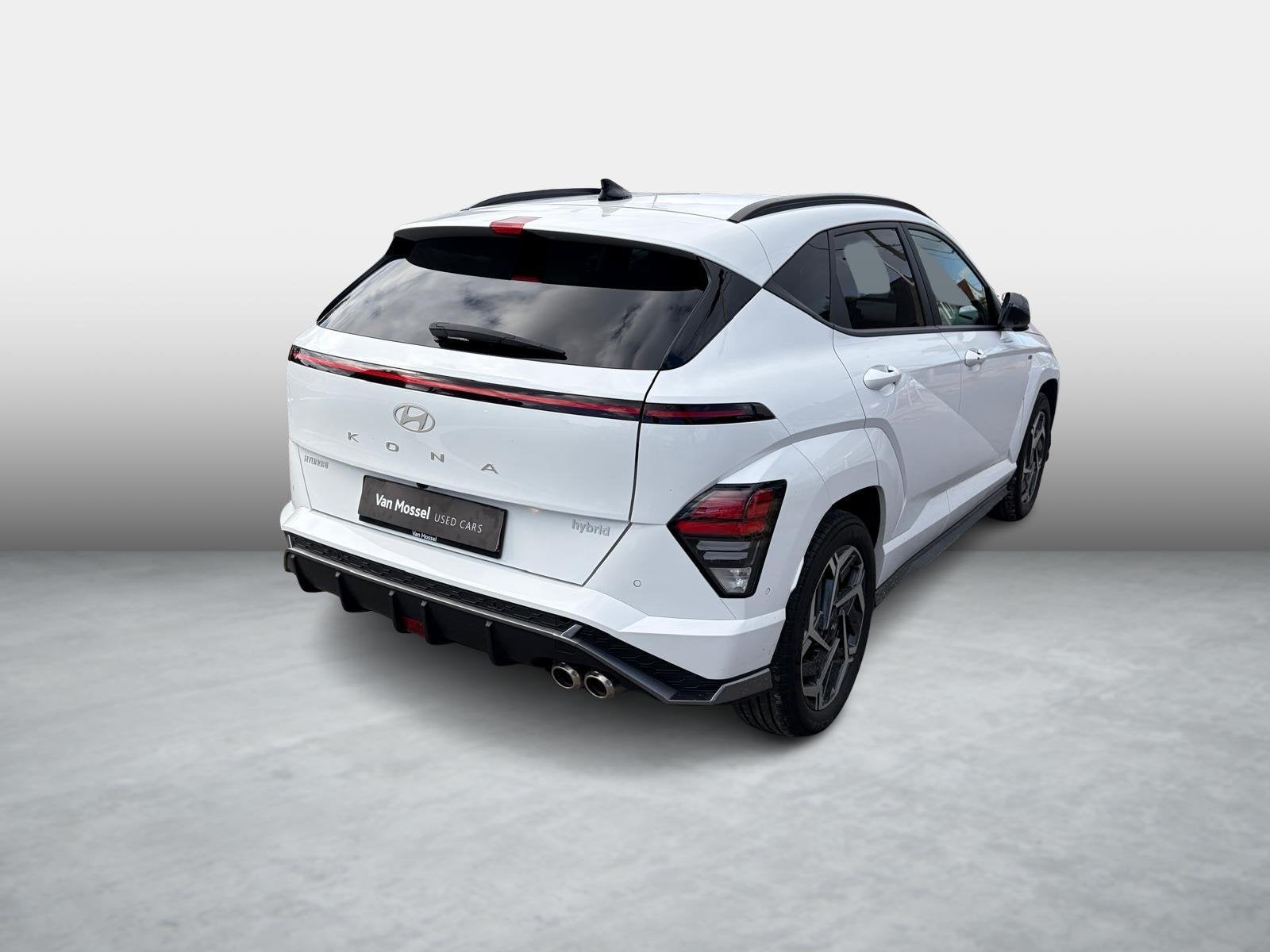 Hyundai Kona 1.6 GDi Hybrid Shine N-Line Sensation 6-DCT Gar, Auto's, Stof, 4 cilinders, 1600 cc, Wit