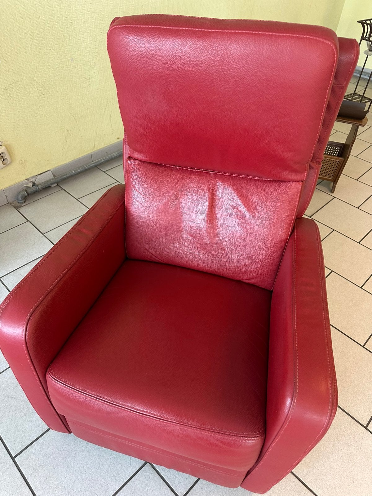 Fauteuil relax 1 moteur, Enlèvement, Utilisé, Cuir