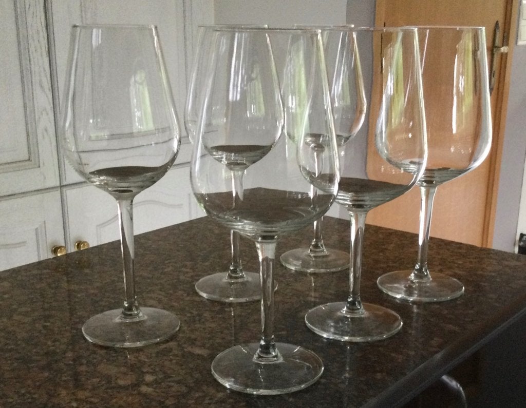 6 wijnglazen, Collections, Verres & Petits Verres, Enlèvement, Comme neuf, Autres types