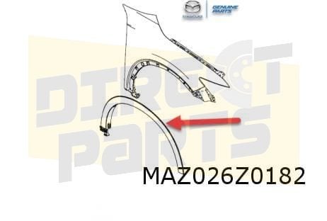 Mazda CX-5 (10/21-) wielkuiplijst voorscherm Rechts (25D sno, Neuf, -, -, Garde-boue