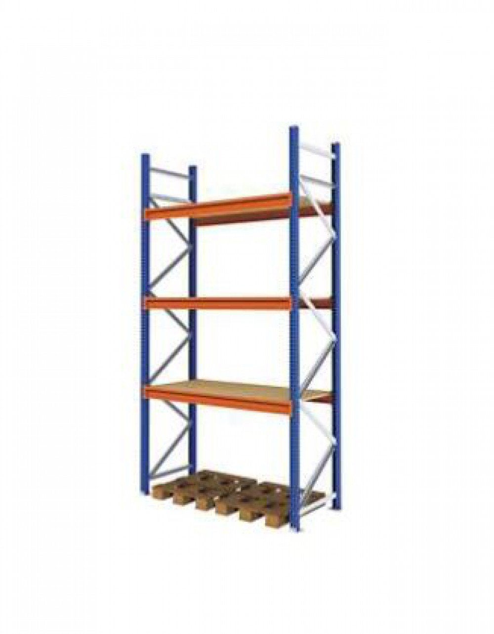 Stevig magazijnrek/palletrek 200 x 200 x 50 cm – 6 legborden, Enlèvement