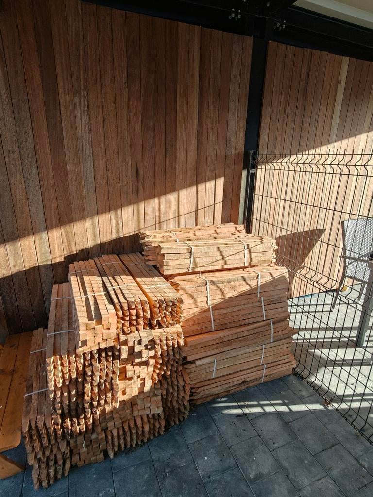 Pikketen hardhout, Tuin en Terras, Ophalen, Hardhout
