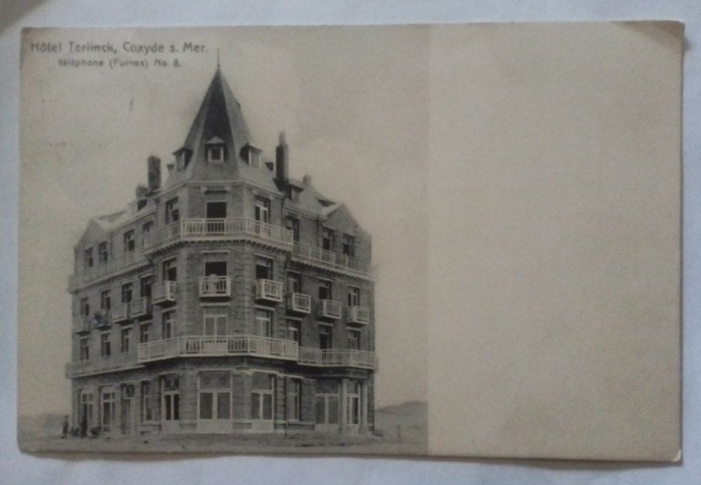 KOKSIJDE 1909 HOTEL TERLINCK COXYDE S/MER, Verzamelen, Verzenden, Voor 1920, Gelopen, West-Vlaanderen
