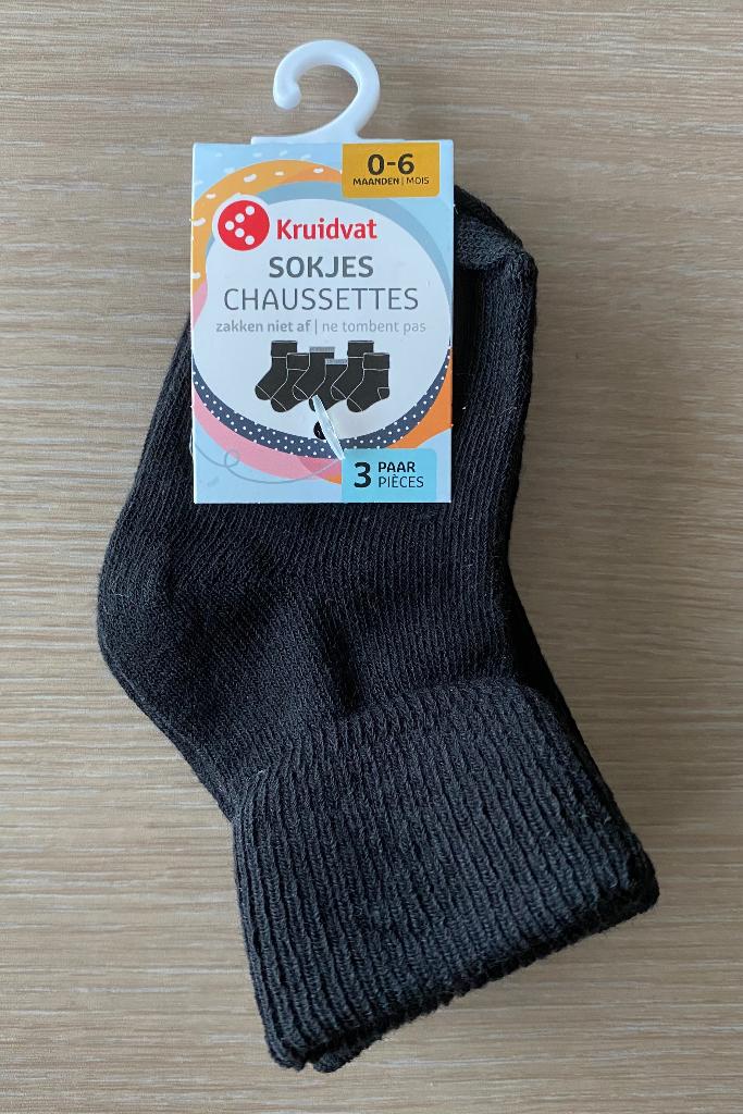 3 paar babysokken 0-6 maand Kruidvat - NIEUW, Neuf, Garçon ou Fille, Kruidvat, Chaussettes