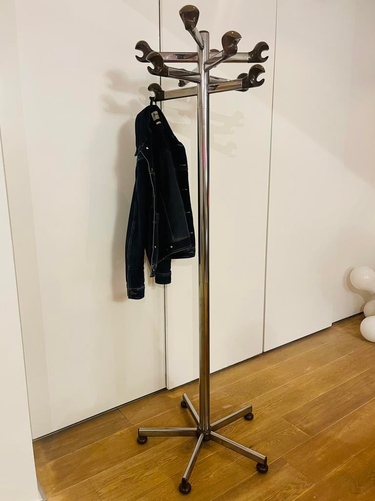 Porte-manteau sur pied Space Age, Comme neuf, Métal, Portemanteau sur pied, 150 à 200 cm