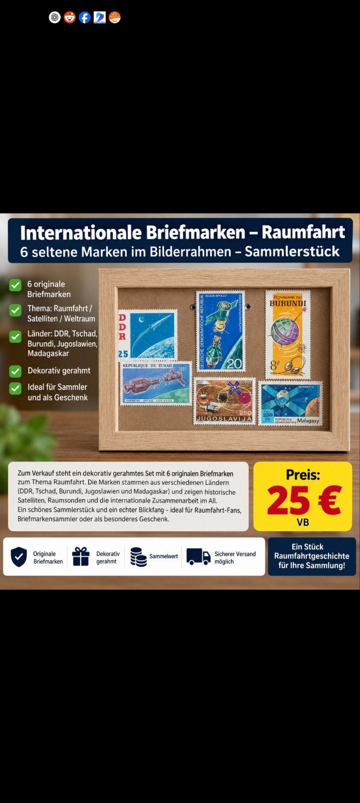 postzegel ruimtevaart inglijst, Ophalen of Verzenden