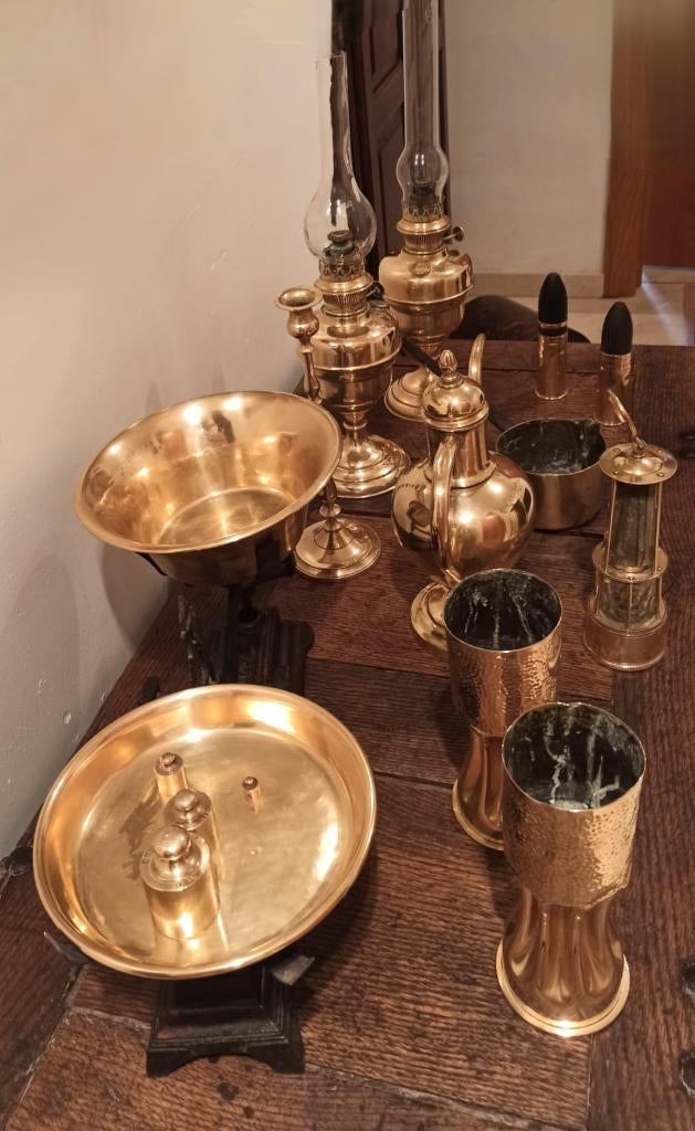 Antiek - Koperen set, Antiek en Kunst, Ophalen, Koper