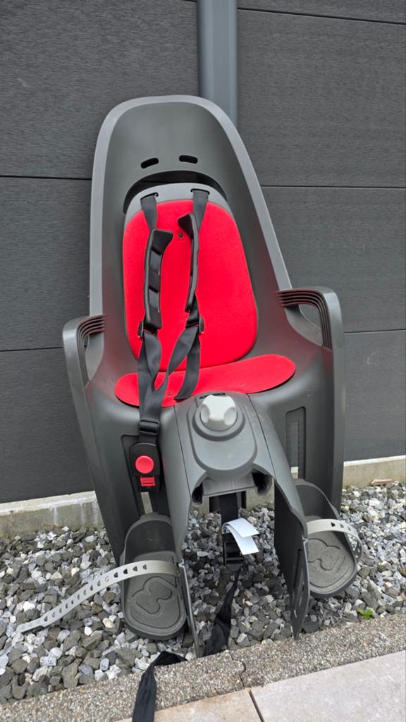 Siège vélo enfant hamax zénith porte bagages, Repose-pieds, Comme neuf, 9 à 36 kg, Enlèvement