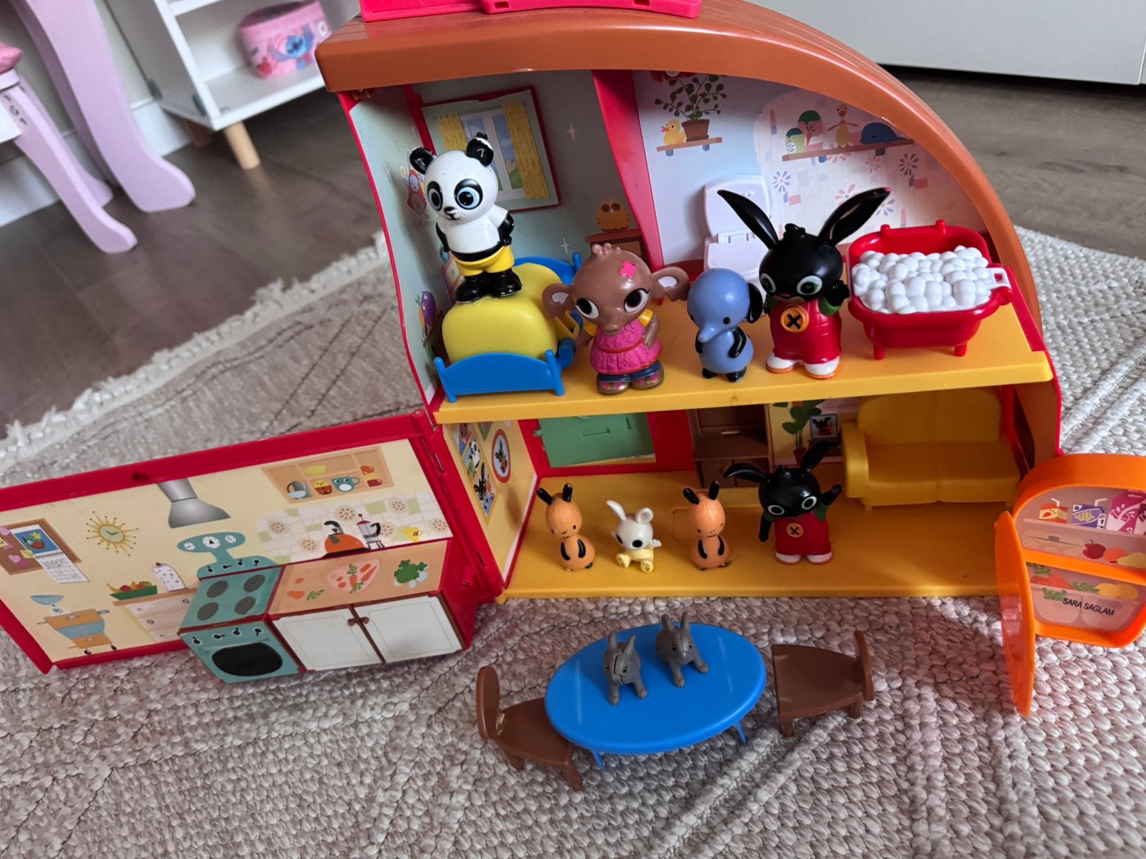 Bing Playhouse avec figurines et accessoires, Enlèvement, Comme neuf, Accessoires
