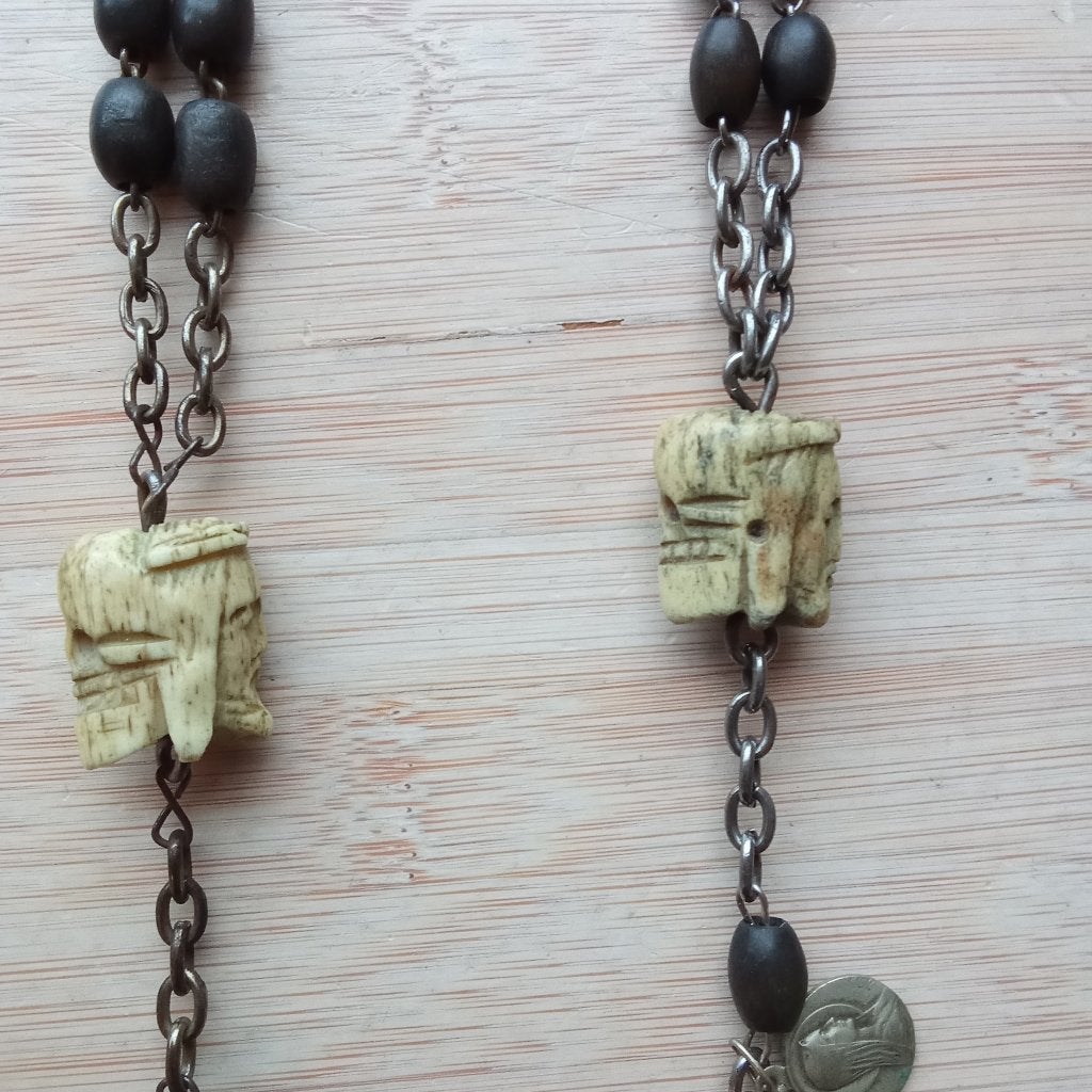 Paternoster corpus Christi crucifix memento mori, Ophalen of Verzenden, Gebruikt, Christendom | Katholiek