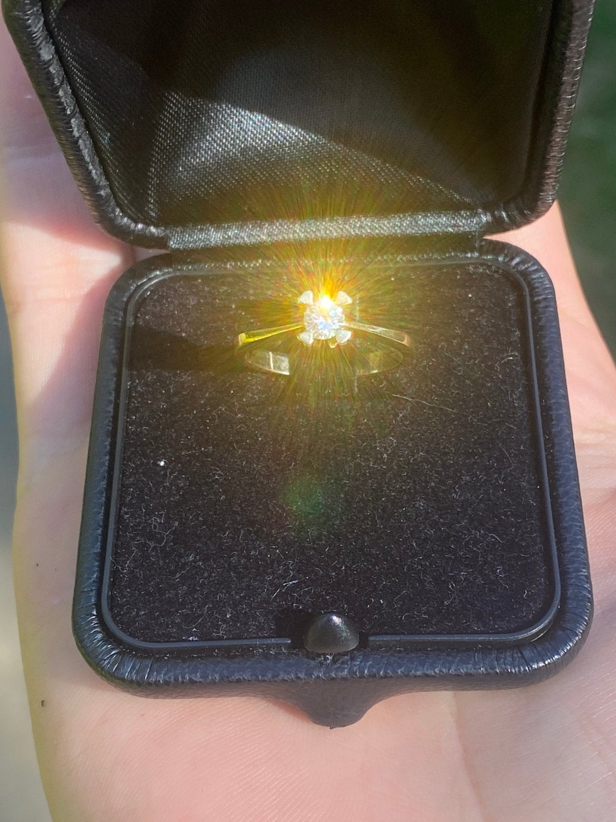 Bague solitaire en or 14 carats, Bijoux, Sacs & Beauté, Enlèvement ou Envoi, Comme neuf