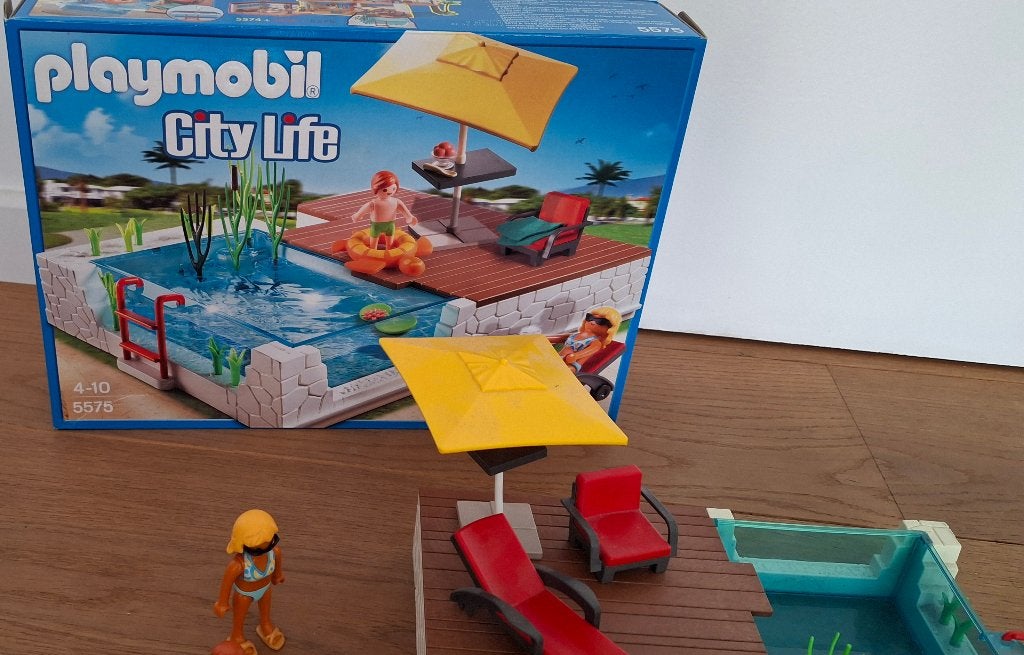 playmobil city life la piscine pour maison moderne 5575, Bâtiment, Comme neuf, City life, Kit complet