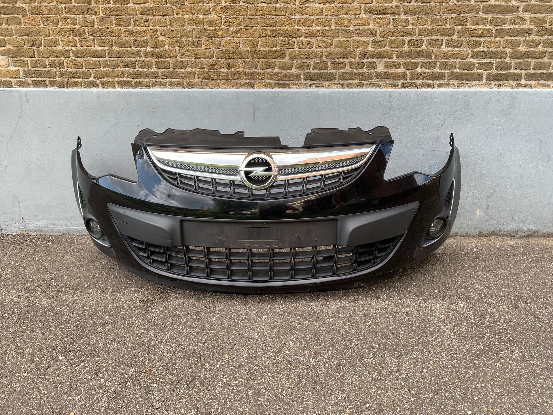 voorbumper opel corsa D 2011 tot 2014 zwart + mistlampen, Gebruikt, -, Voor, -