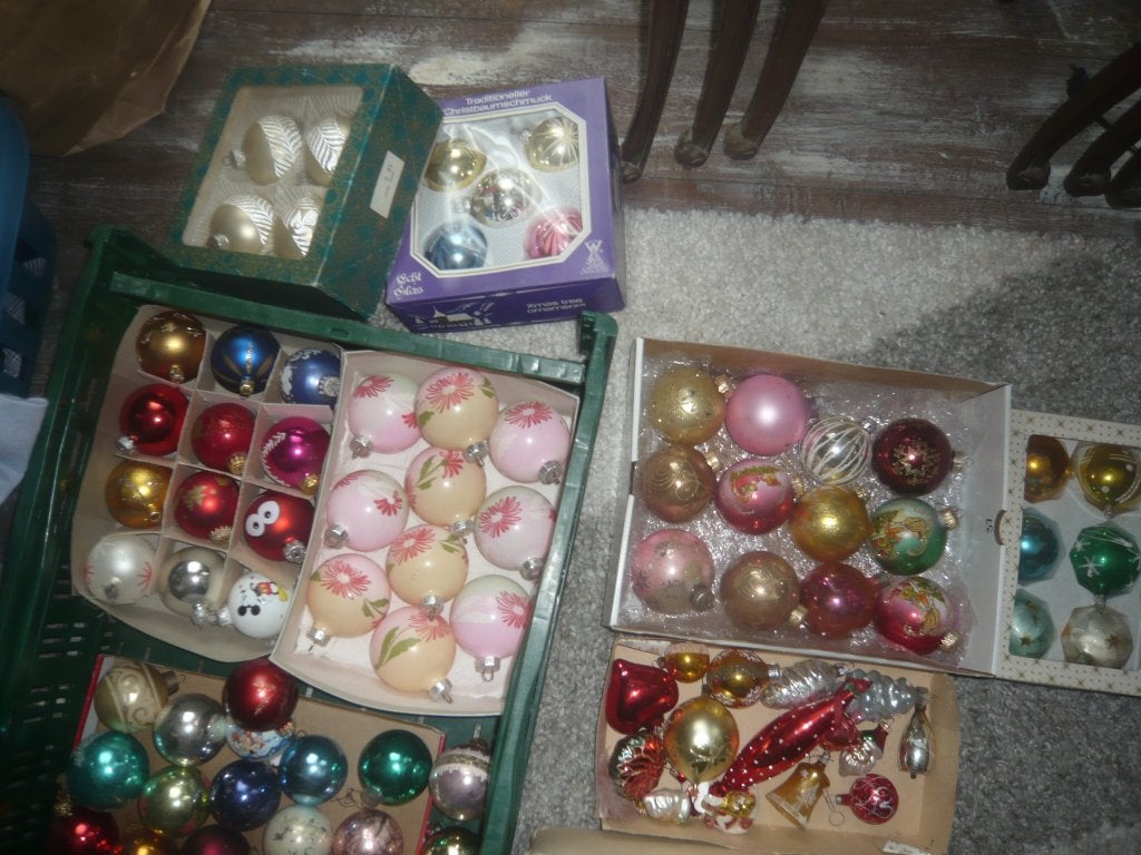 LIQUIDATION-vintage boules de NOEL, Ophalen, Gebruikt