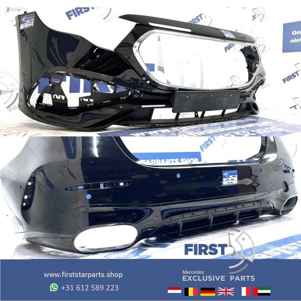 W214 AMG BUMPERS PAKKET ZWART 2024 E KLASSE Voorbumper + Ach, Utilisé, -, Arrière, -