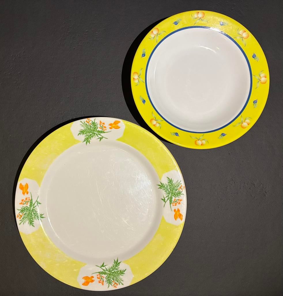 Servies met print, Caravans en Kamperen, Ophalen of Verzenden, Zo goed als nieuw